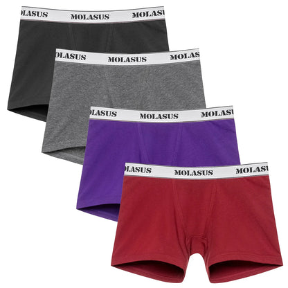 Molasus 4pcs Women's Boxer Briefs