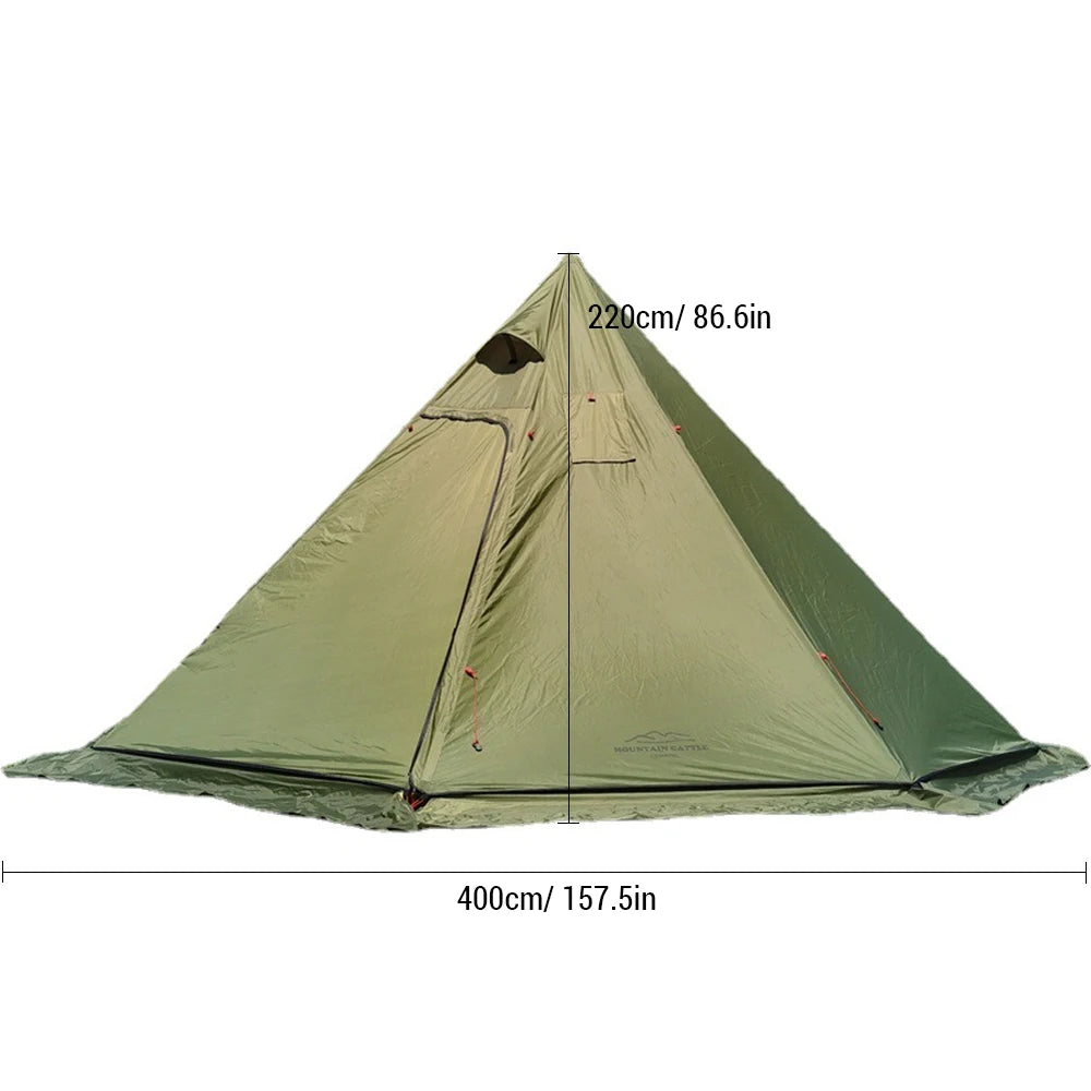 4-6 People Tipi Hot Tent with Stove Jack