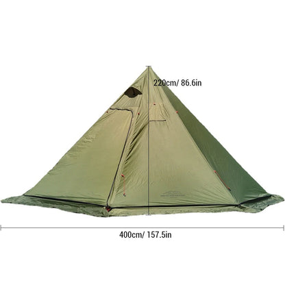 4-6 People Tipi Hot Tent with Stove Jack