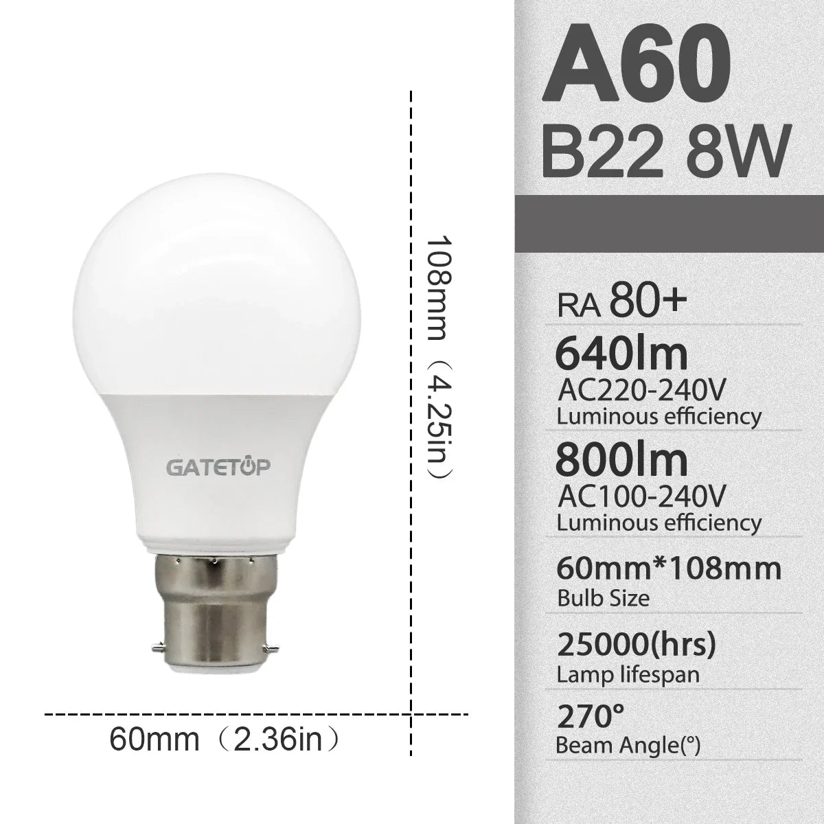 E27 Rechargeable LED Emergency Light Bulb