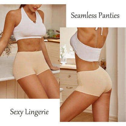 5Pcs Seamless Cotton Boyshorts