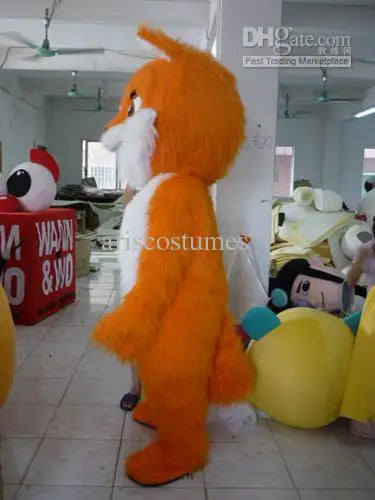 Adult Orange Fox Mascot Costume – Full-Body Holiday Party & Event Outfit