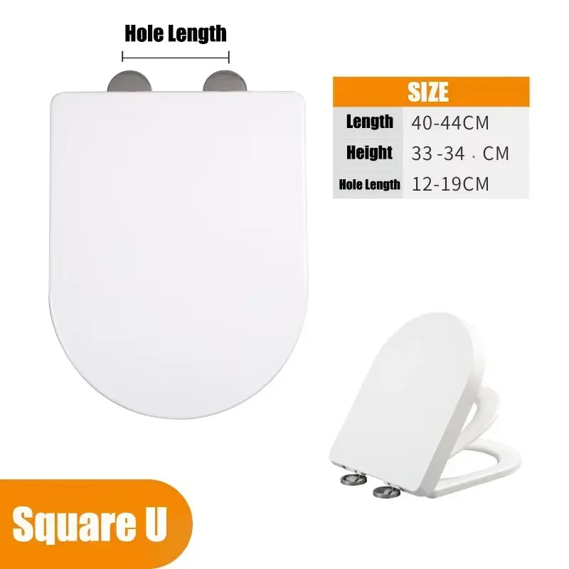 Slow-Close Double Layer Toilet Seat with Built-in Child Potty Training Cover
