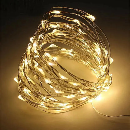 LED Copper Wire Battery-Powered Fairy String Lights