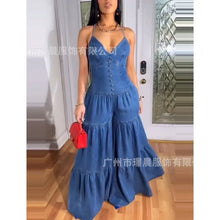 V-neck Strap Sleeveless Wide Leg Jumpsuit
