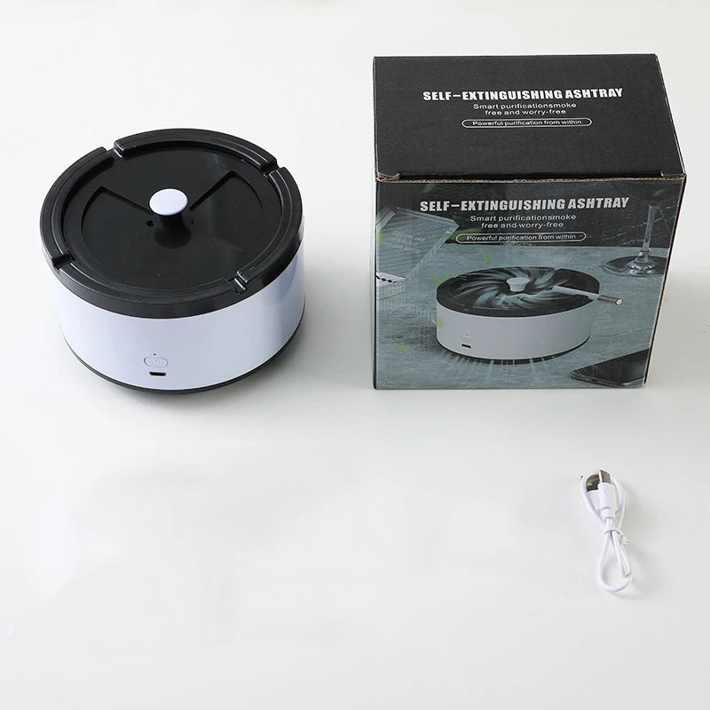 Smart Smokeless Air Purifier Ashtray - Anion Filtration & Aromatherapy Dispenser