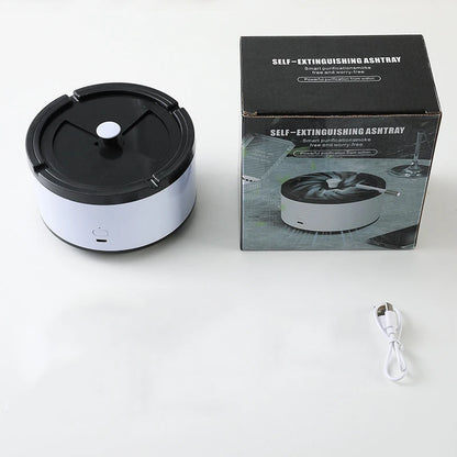 Smart Smokeless Air Purifier Ashtray - Anion Filtration & Aromatherapy Dispenser