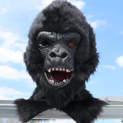 Realistic Latex Gorilla Mask for Halloween Cosplay and Role-Play Party
