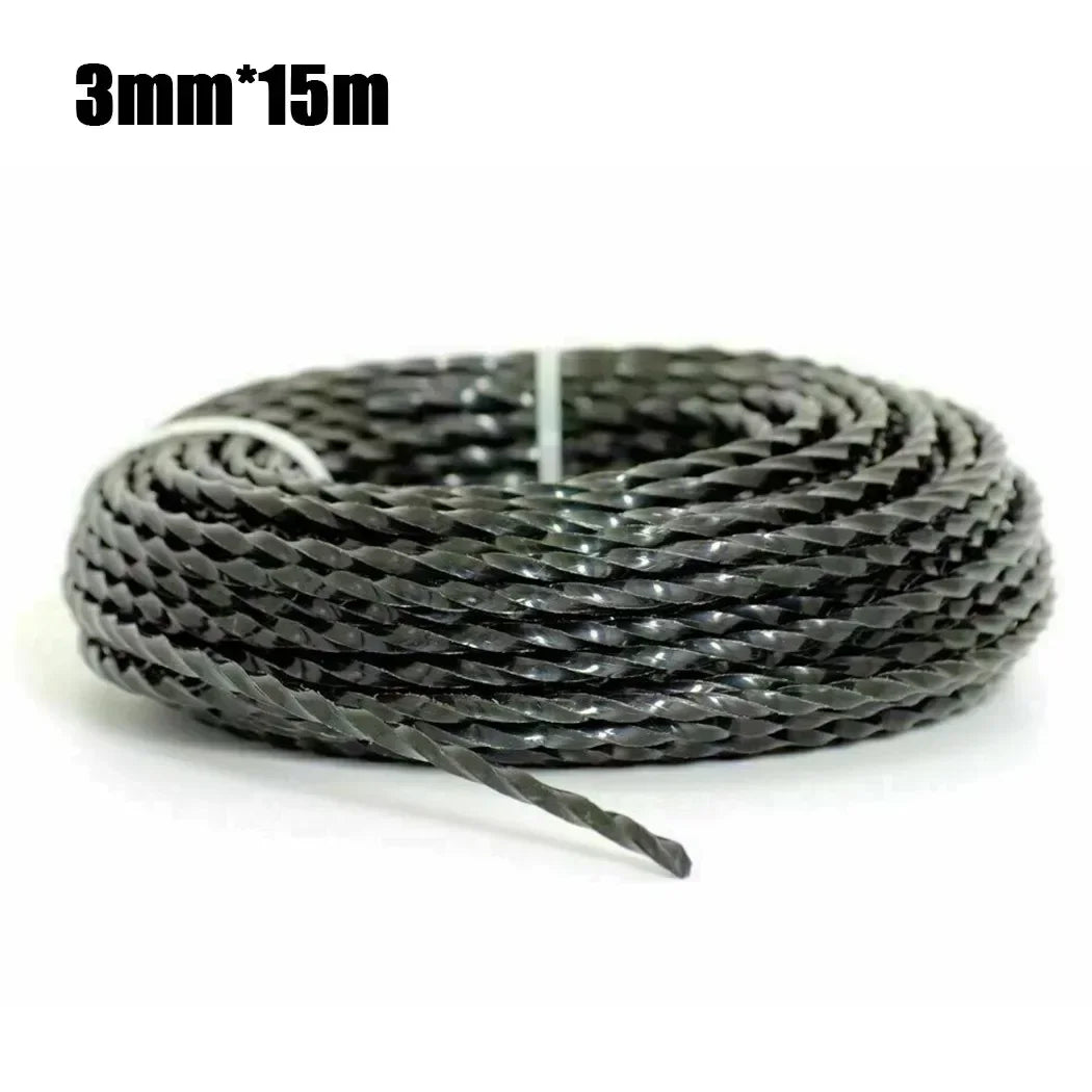 DAZZLEEX 3mm x 15m Heavy Duty Nylon Strimmer Line