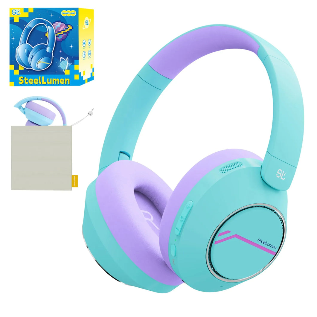 Nova1Pro Kids ANC Wireless Headphones 5.4 42dB Active Noise Cancellation with Mic