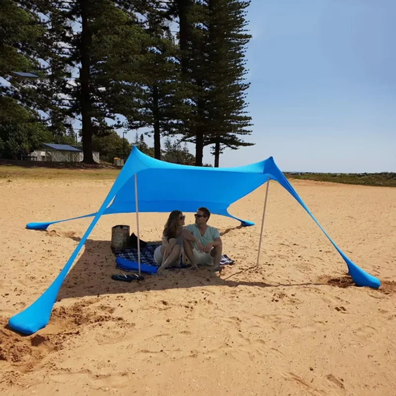 Windproof Pop Up Awning Outdoor Beach Sun Shade