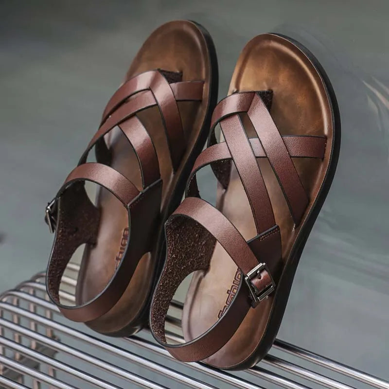 Men's Classic Gladiator Buckle Strap Roman Sandals