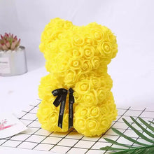 25cm Artificial Teddy Rose Flower Bear with Box