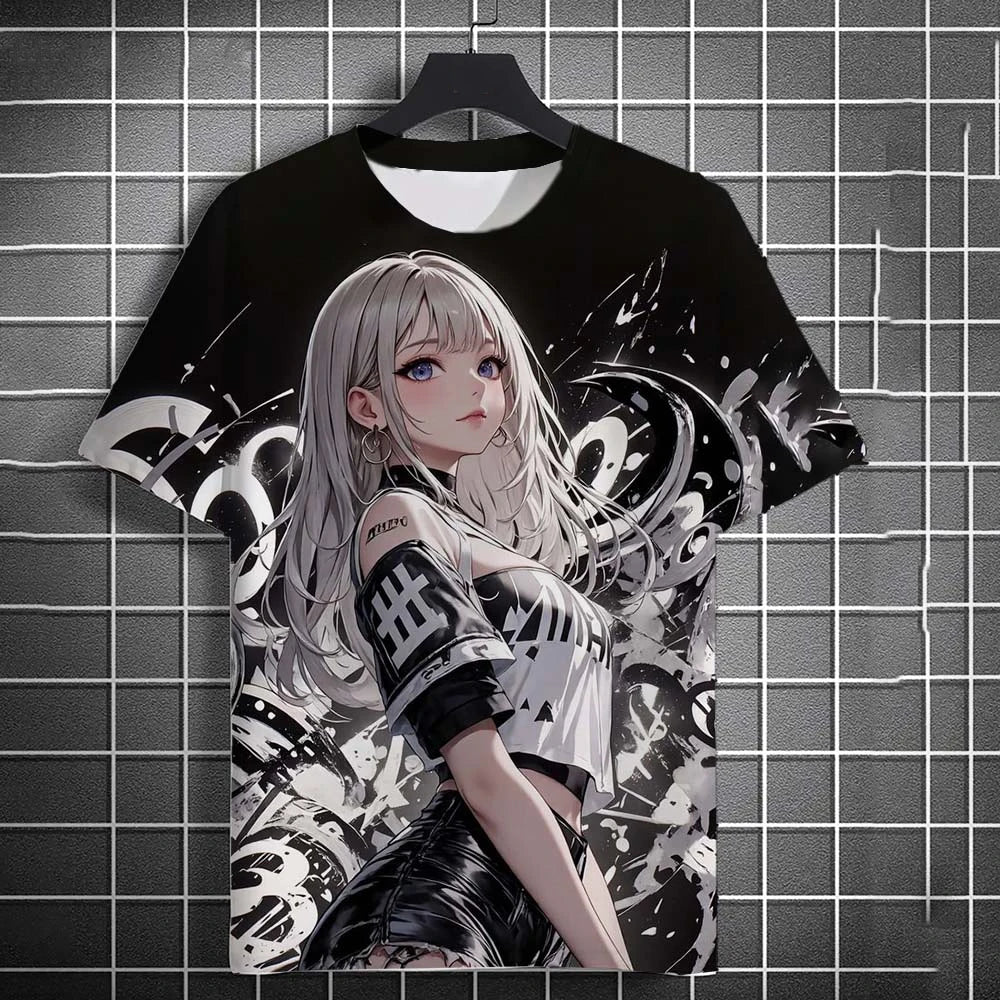 Cartoon 3D Print Graphic Unisex Short-Sleeve T-Shirt