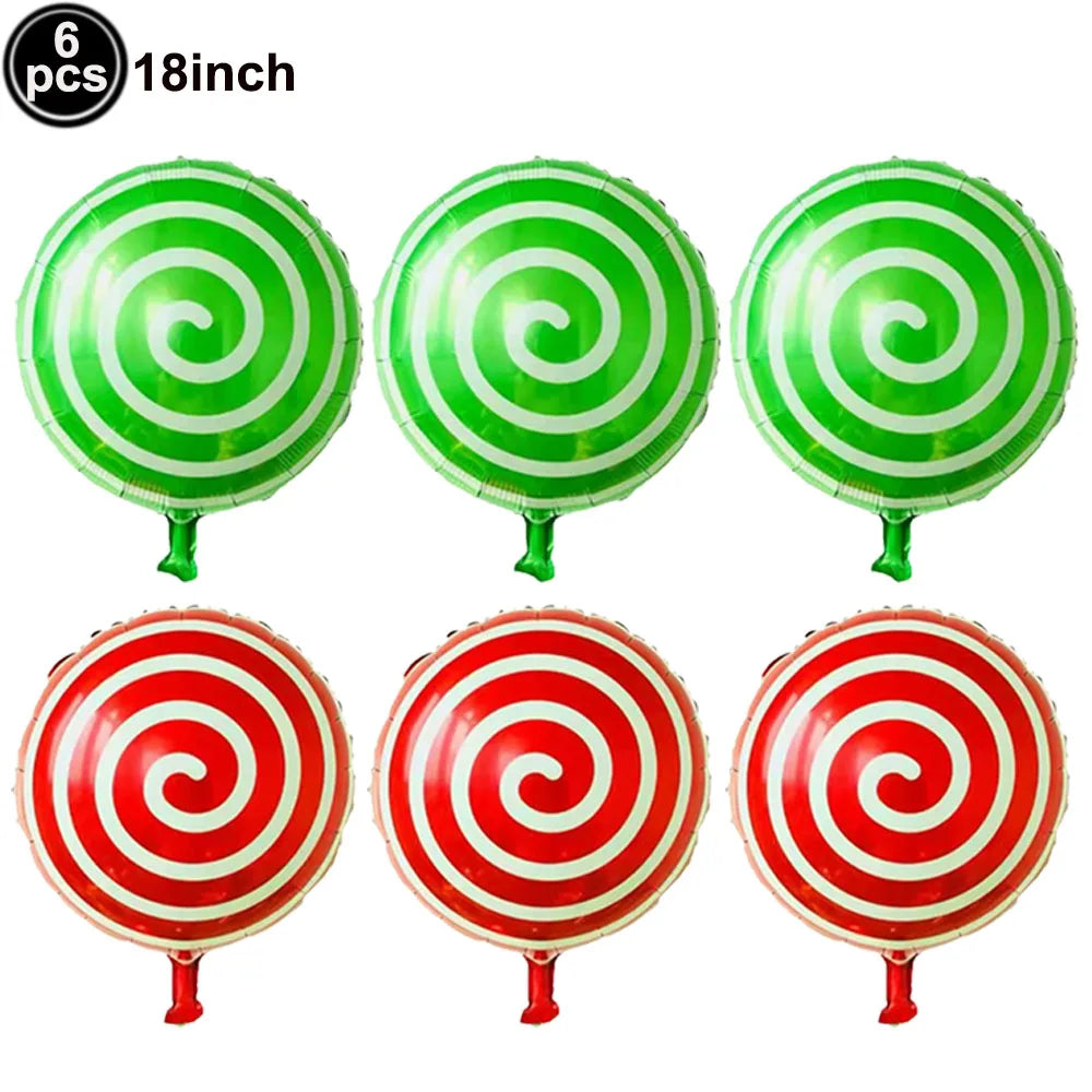 Large Santa Claus Foil Balloons & Christmas Tree Gift Box Decor