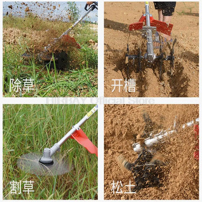 Multi-function Mower Hedge and Tree Trimmer Soil Aerator