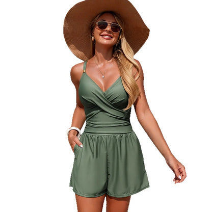 One-Piece Conservative Sporty Bikini
