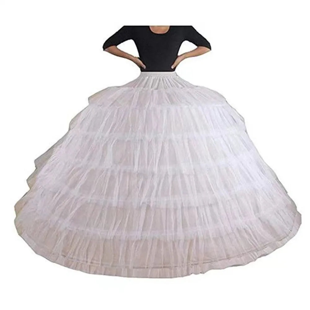 Full White Hoop Petticoat Underskirt Slip for Wedding & Quinceañera Gowns