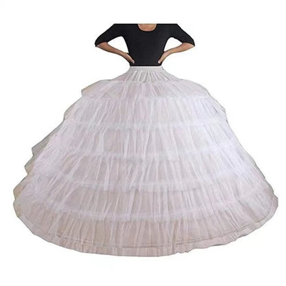 Full White Hoop Petticoat Underskirt Slip for Wedding & Quinceañera Gowns