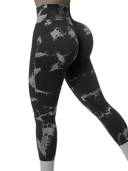Tie-Dye Seamless Peach Butt High Waist Leggings