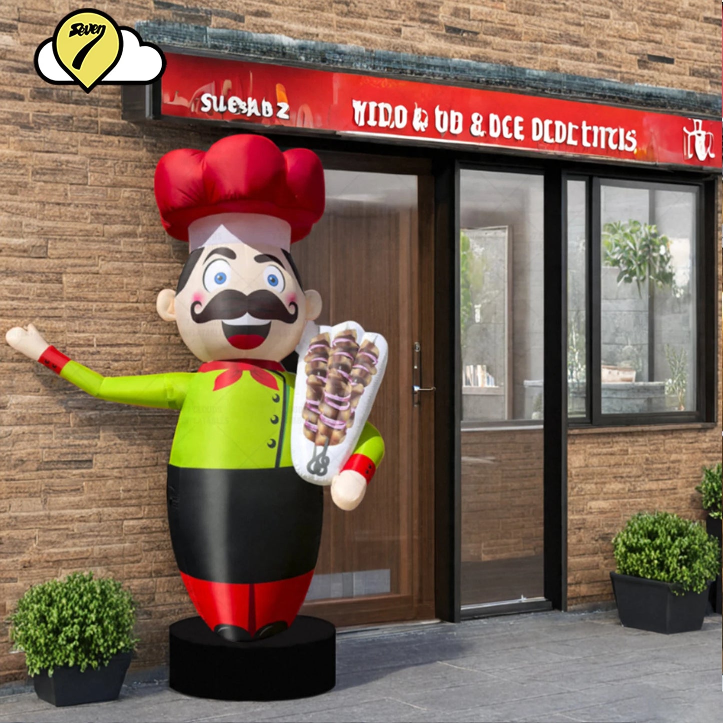 2.5m Restaurant Chef Advertising Inflatable