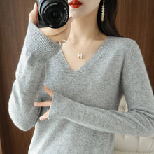 V-neck Pullover Lace Neck Sweaters