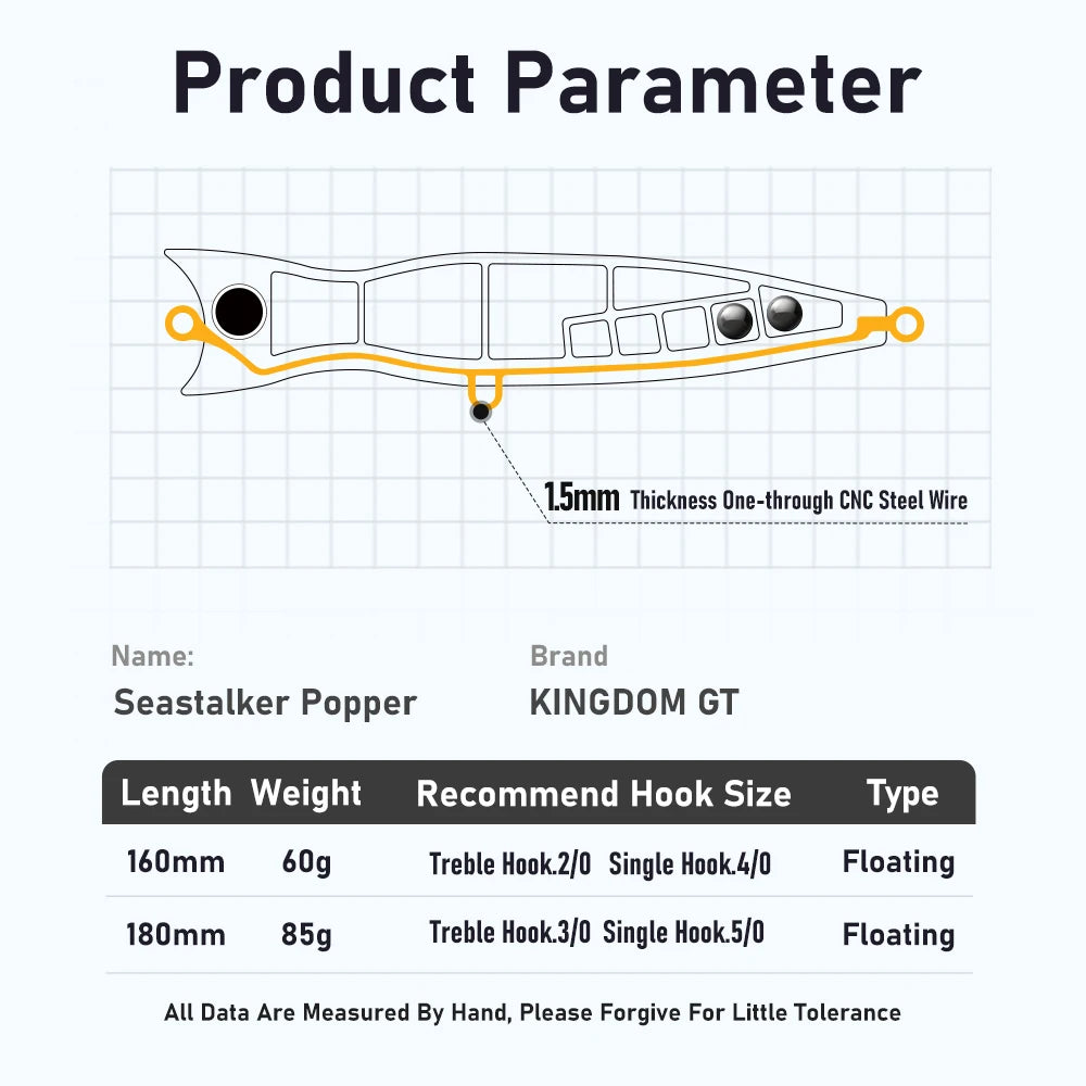KINGDOM GT Topwater Popper Fishing Lure