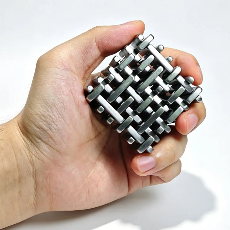 Impossible Curling Wooden Puzzle Box & Brain Teaser