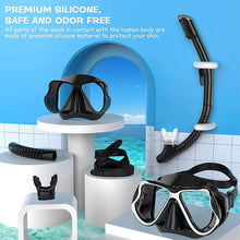 Anti-Fog Silicone Tempered Glass Snorkeling Mask