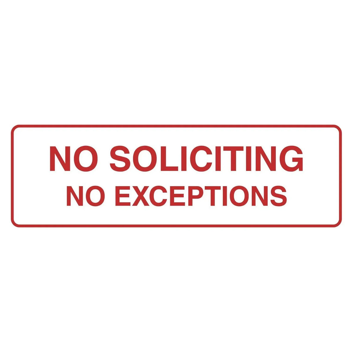 No Soliciting Vintage Metal Aluminum Sign