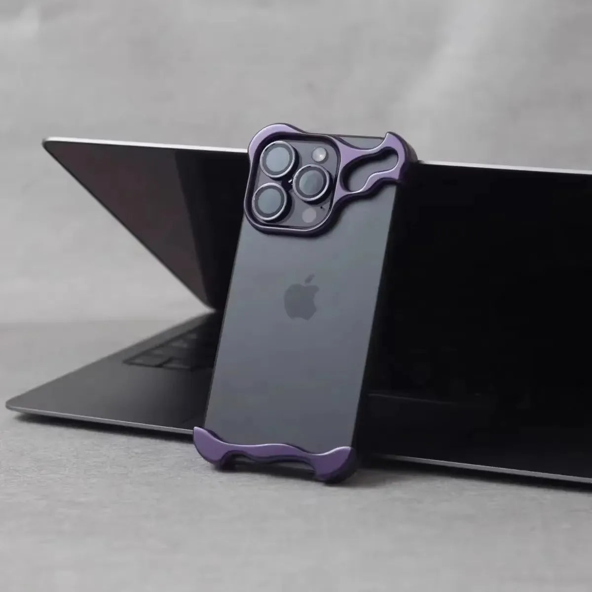 Luxury Metal Bumper Phone Case with Camera Lens Protection for iPhone