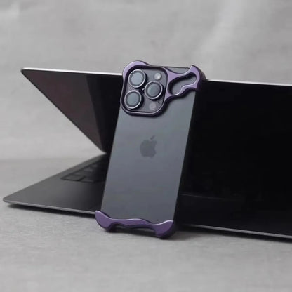 Luxury Metal Bumper Phone Case with Camera Lens Protection for iPhone