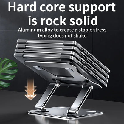 Adjustable Aluminum Alloy Laptop Tablet Portable Folding Stand