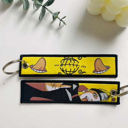 Anime Character Embroidered Key Tag