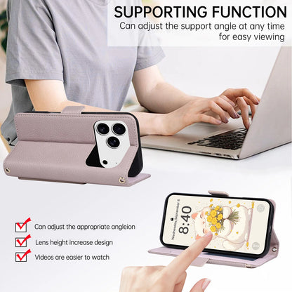 Cat Shape Litchi Leather Flip Wallet Phone Case with Mirror for iPhone