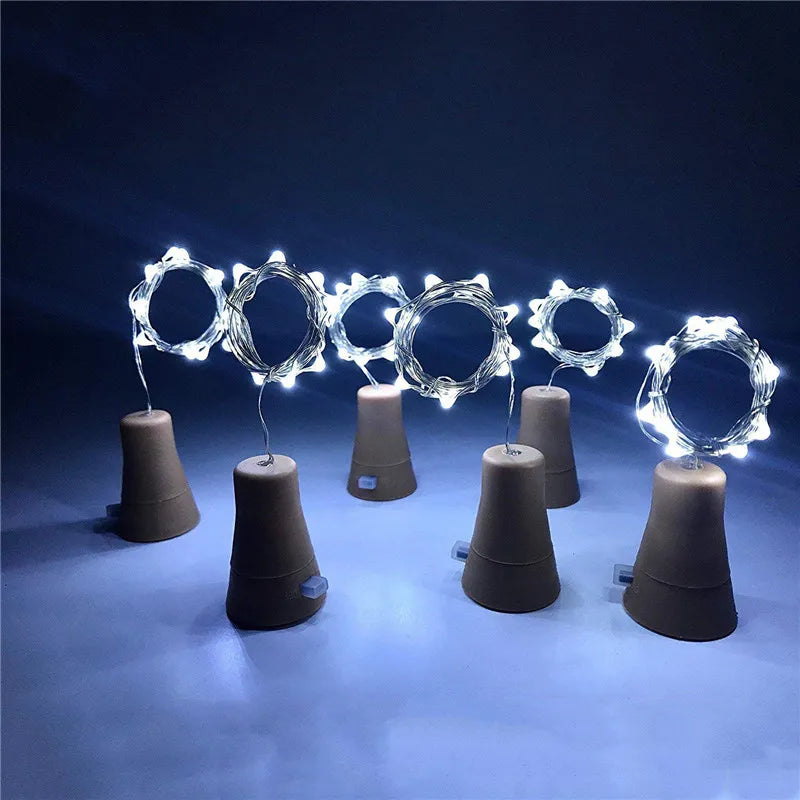 Solar Wine Bottle Cork Copper Wire Fairy Lights (20 LEDs)
