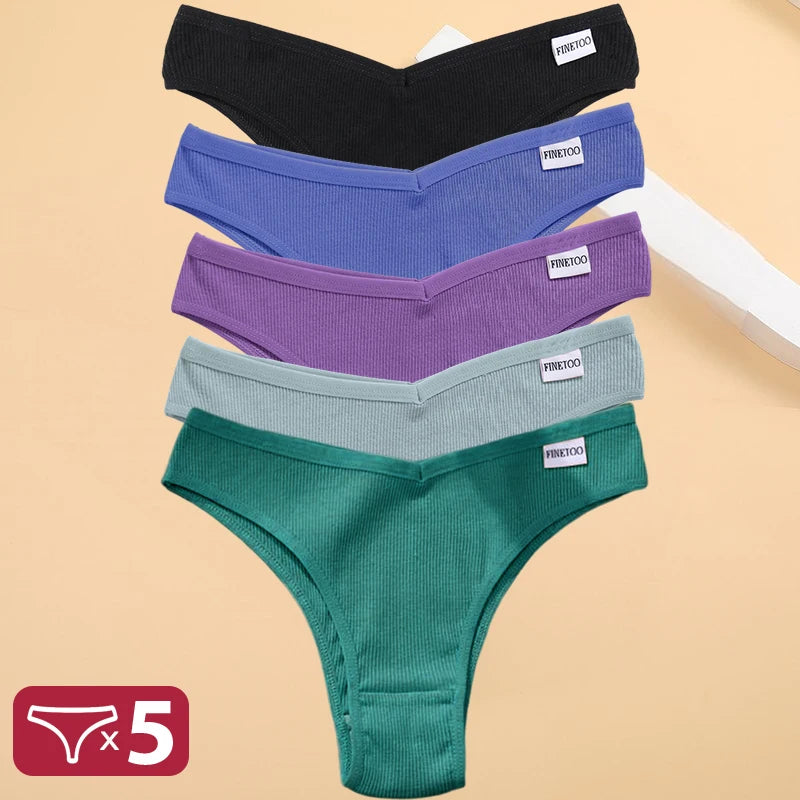 5PCS Cotton Thongs
