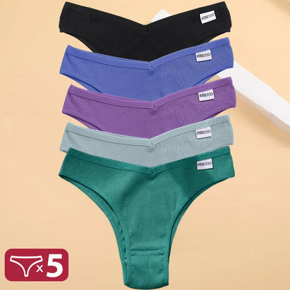 5PCS Cotton Thongs