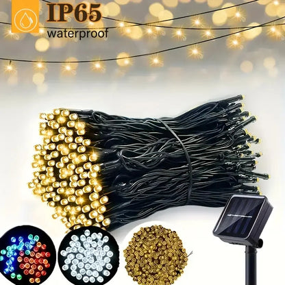 Solar Outdoor String Fairy Lights for Garden & Christmas Decor