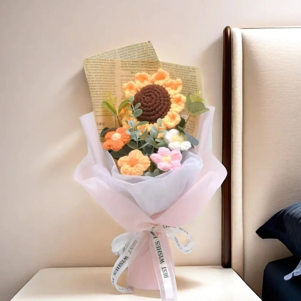 Handmade Artificial Crochet Bouquet