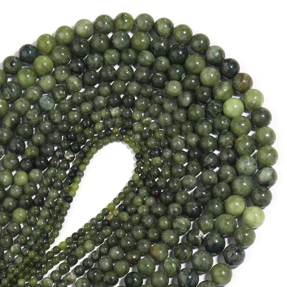 Natural Stone Jade Loose Spacer Beads for DIY Jewelry