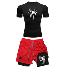 Compression Spider Printed Quick Dry Sportwear Set