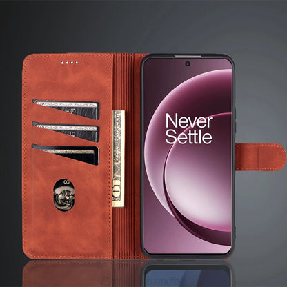 Faux Leather Card Holder Flip Wallet Case for OnePlus 15 – Shockproof Cover with Lanyard & Optional Screen Protector