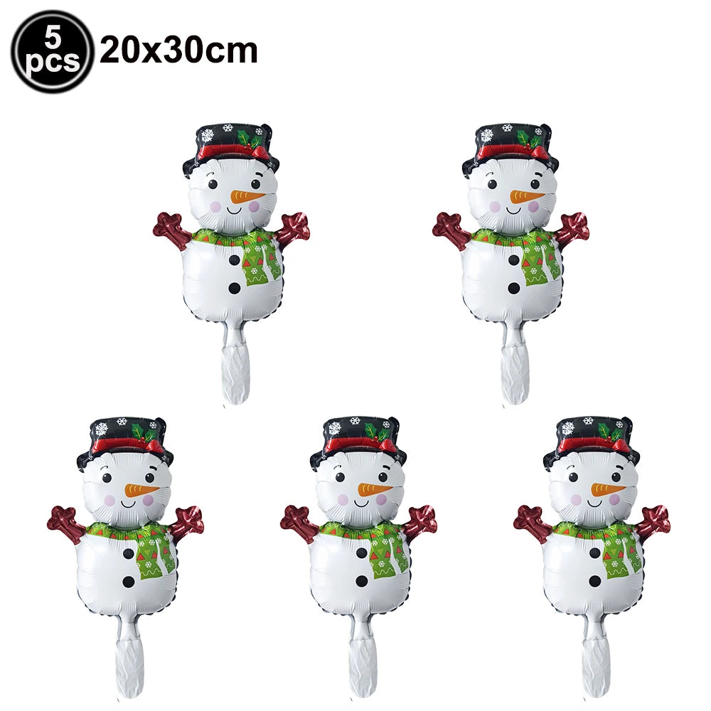 Large Standing 4D Foil Christmas Balloon - Inflatable Holiday Decor with Base