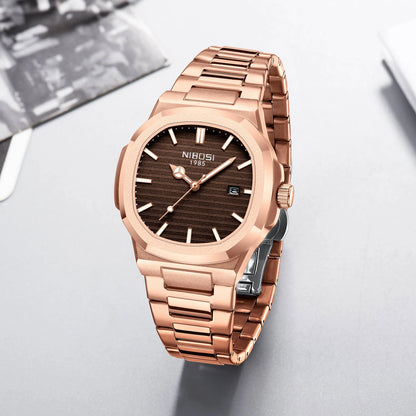 NIBOSI Stainless Steel Quartz Watch