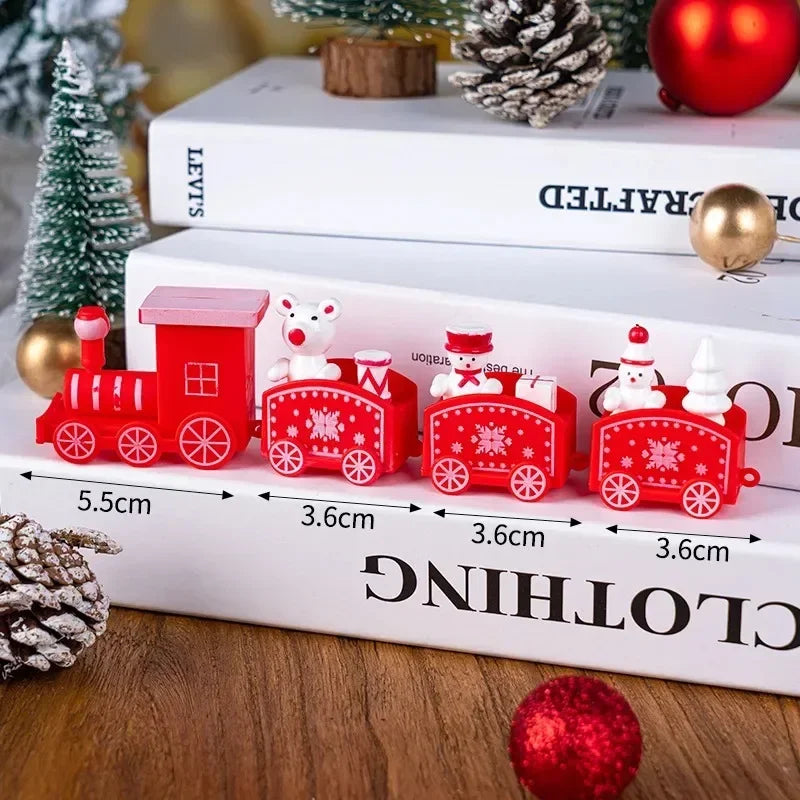 Mini Plastic Christmas Train Toy Ornaments