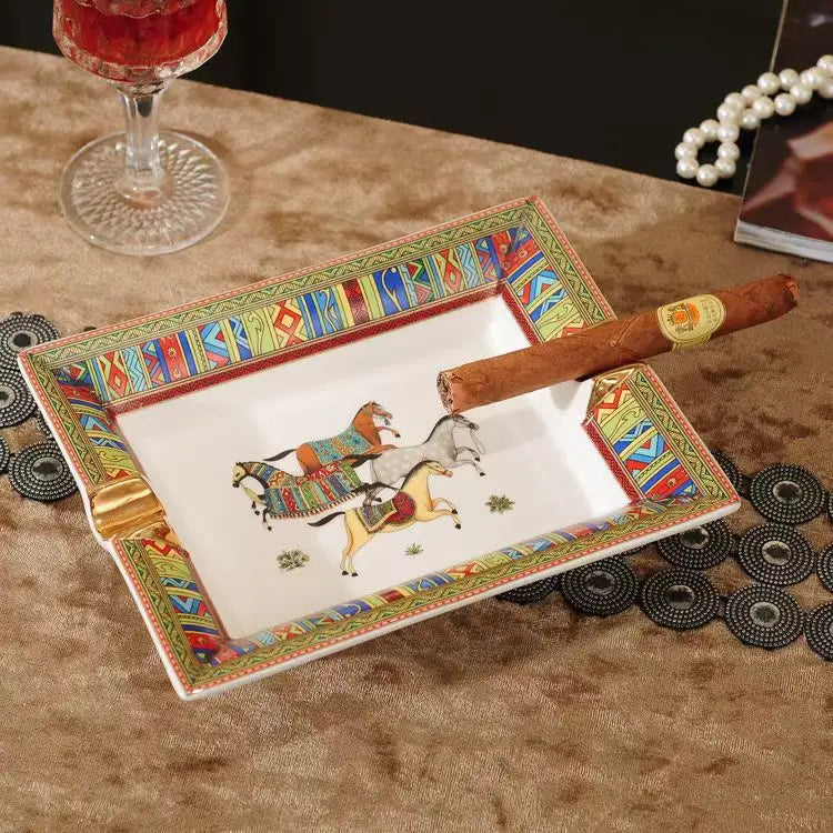 European Style Luxury Ceramic Cigar Ashtray
