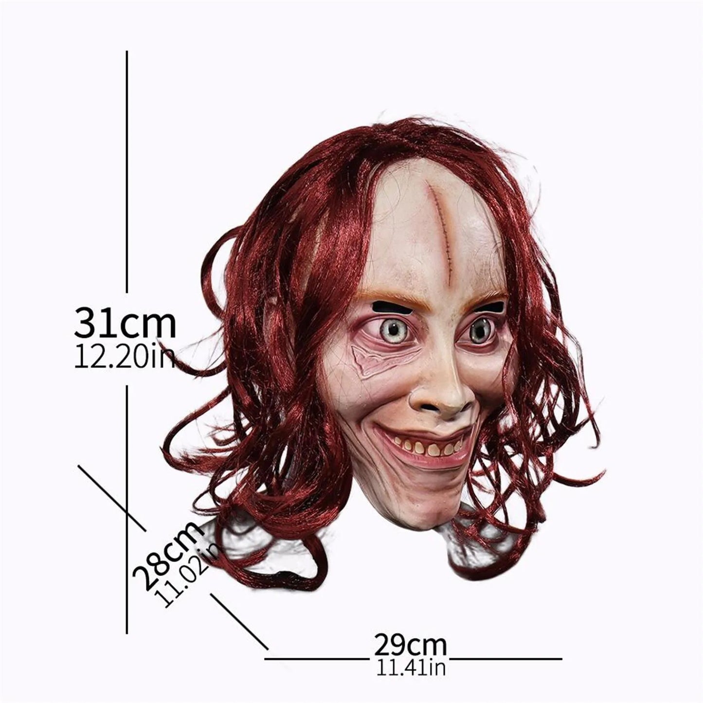 Creepy Horror Killer Full-Face Latex Mask for Halloween