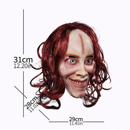 Creepy Horror Killer Full-Face Latex Mask for Halloween