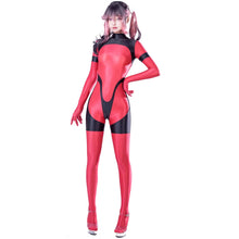 Glossy Smooth Elastic Long Sleeve Back Zipper Jumpsuit